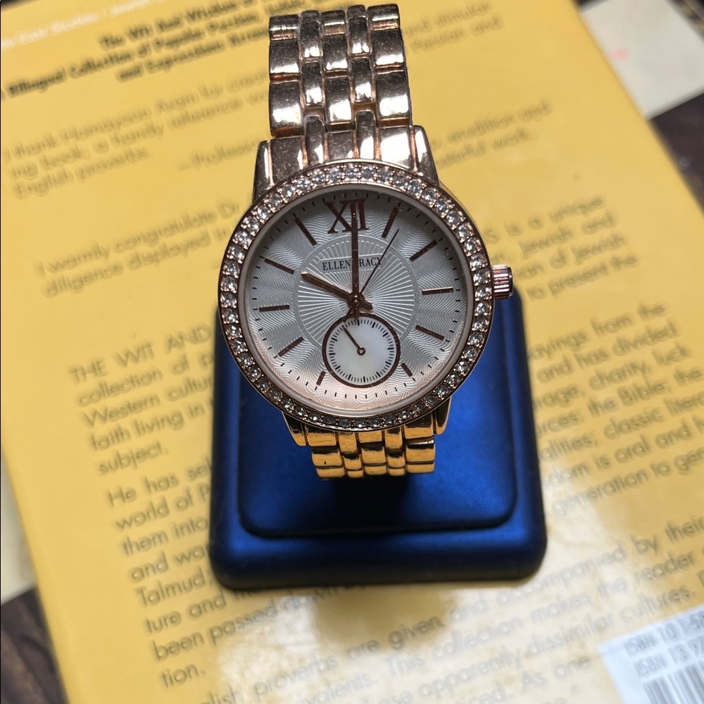 Ellen Tracy Rose Gold Women's Watch